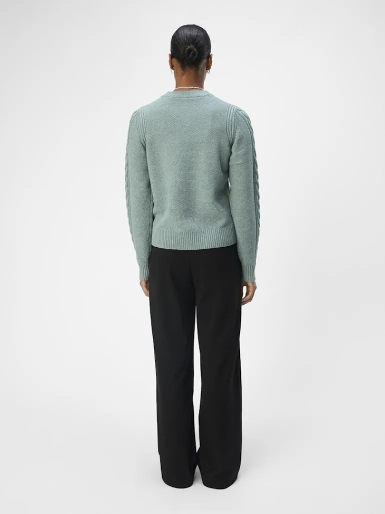 OBJDORIS RE L/S KNIT PULLOVER NOOS dark forest