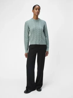OBJDORIS RE L/S KNIT PULLOVER NOOS dark forest