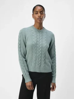 OBJDORIS RE L/S KNIT PULLOVER NOOS dark forest