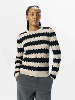 OBJEBBA L/S RE KNIT PULLOVER NOOS sandshell