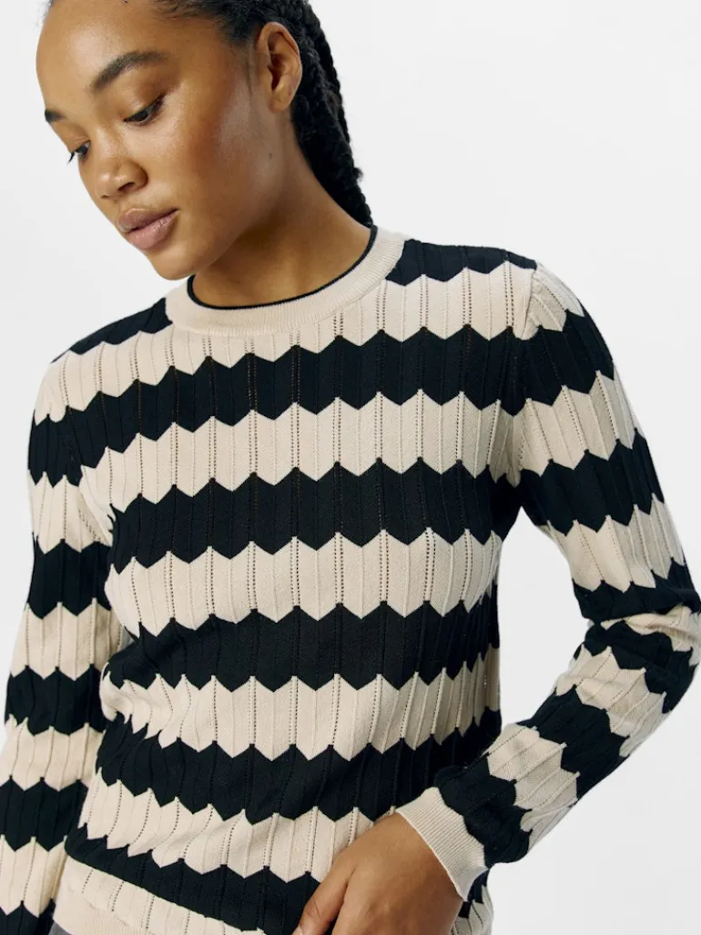 OBJEBBA L/S RE KNIT PULLOVER NOOS sandshell