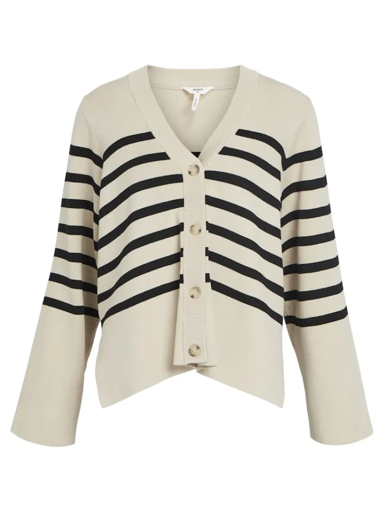 OBJESTER L/S CARDIGAN NOOS sandshell