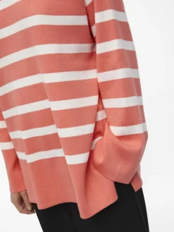 OBJESTER LS KNIT TOP NOOS georgia peach