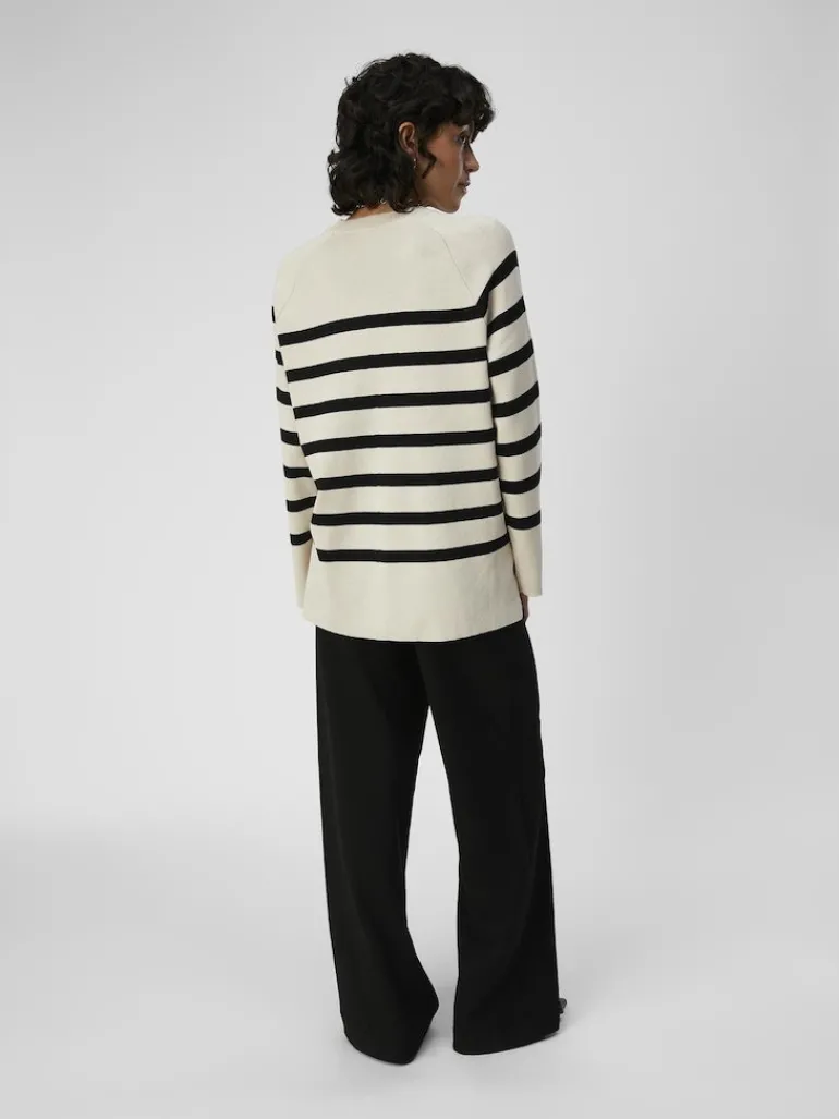 OBJESTER LS KNIT TOP NOOS sandshell