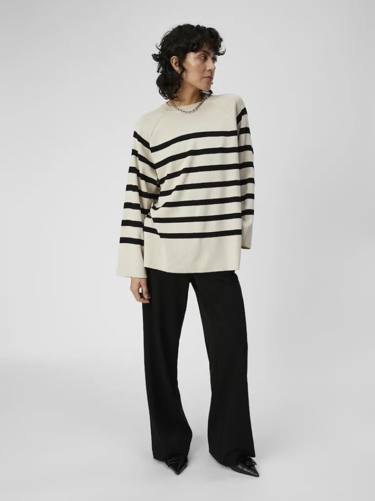 OBJESTER LS KNIT TOP NOOS sandshell