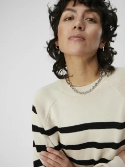 OBJESTER LS KNIT TOP NOOS sandshell