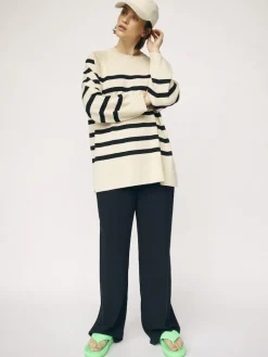 OBJESTER LS KNIT TOP NOOS sandshell