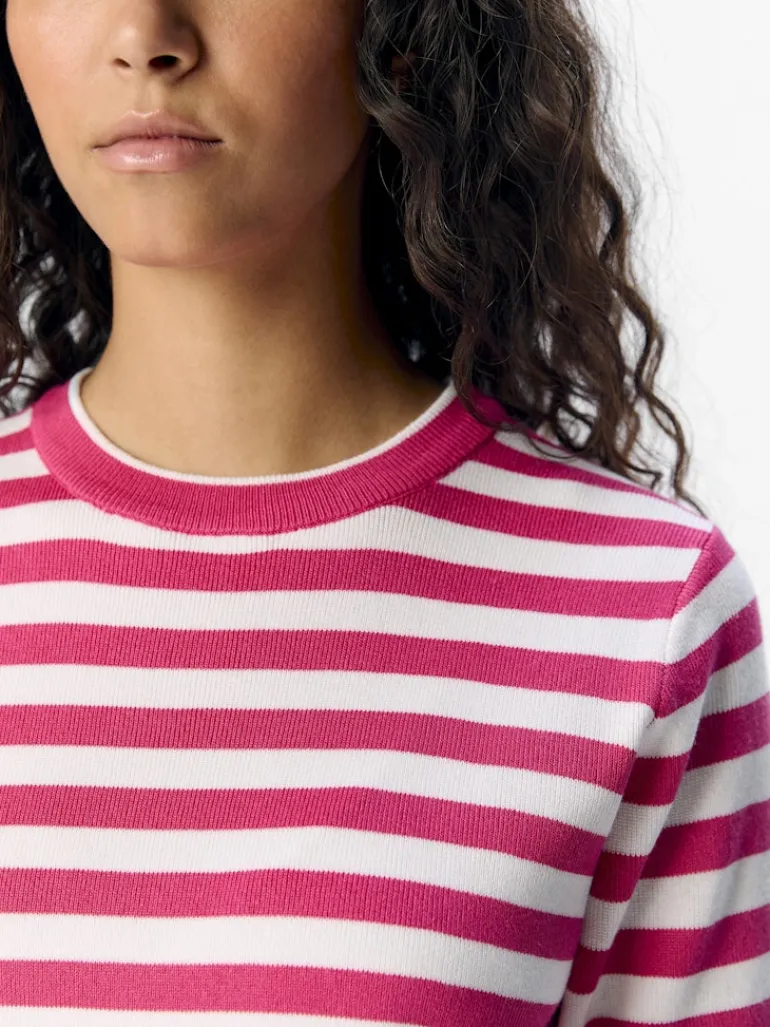 OBJESTER S/S NEW KNIT PULLOVER NOOS raspberry sorbet