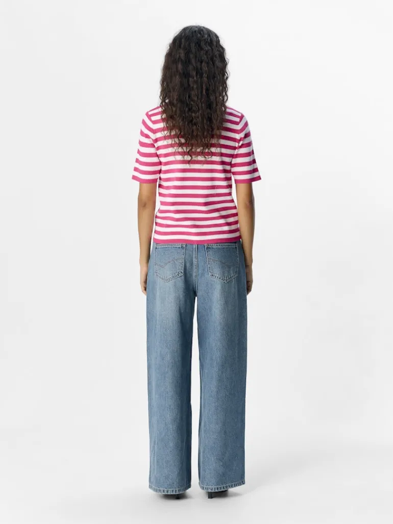OBJESTER S/S NEW KNIT PULLOVER NOOS raspberry sorbet