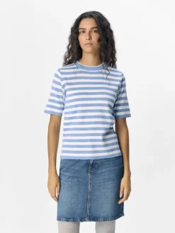 OBJESTER S/S NEW KNIT PULLOVER NOOS cornflower blue