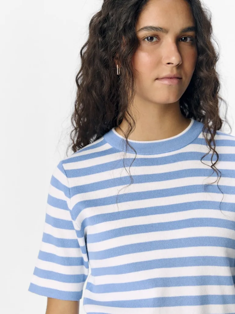OBJESTER S/S NEW KNIT PULLOVER NOOS cornflower blue