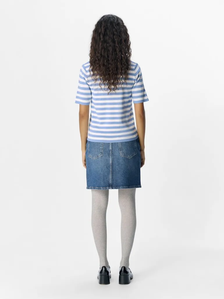 OBJESTER S/S NEW KNIT PULLOVER NOOS cornflower blue