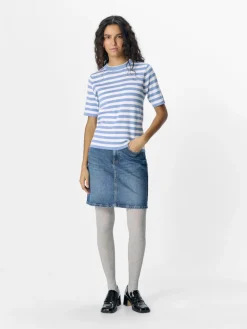 OBJESTER S/S NEW KNIT PULLOVER NOOS cornflower blue