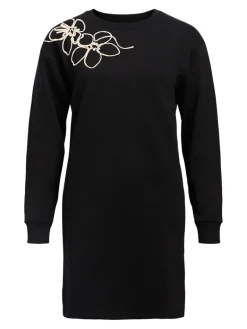 OBJEVE RE L/S SWEAT DRESS 137 black