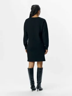 OBJEVE RE L/S SWEAT DRESS 137 black