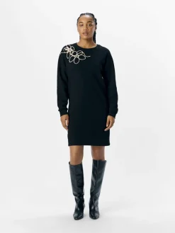 OBJEVE RE L/S SWEAT DRESS 137 black
