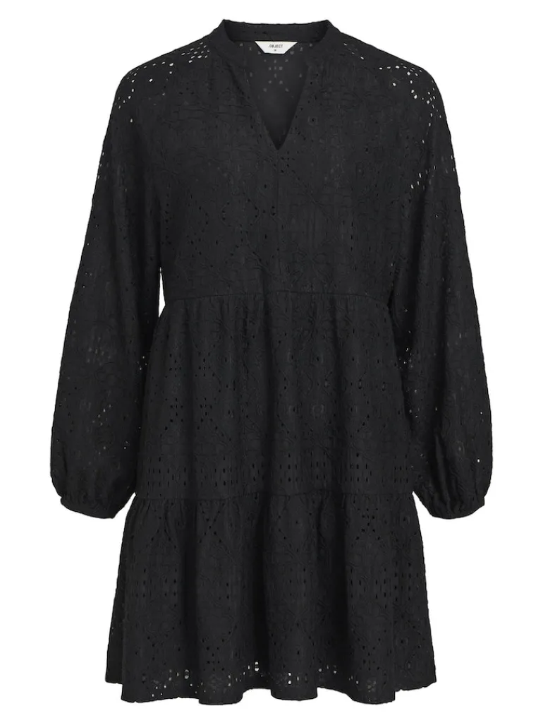 OBJFEODORA GIA L/S DRESS NOOS black