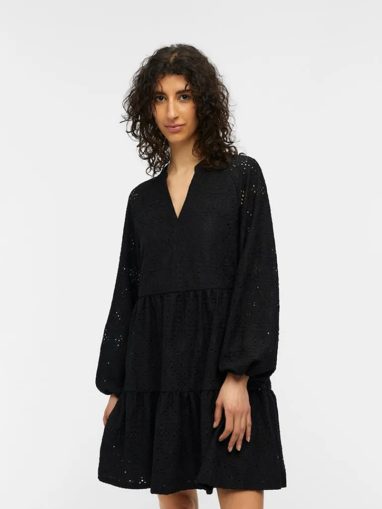 OBJFEODORA GIA L/S DRESS NOOS black