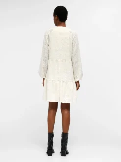 OBJFEODORA GIA L/S DRESS NOOS cloud dancer