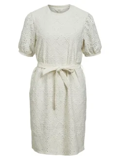OBJFEODORA S/S SHORT DRESS NOOS cloud dancer