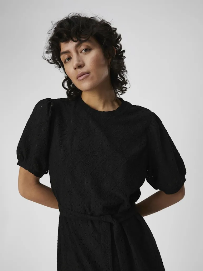 OBJFEODORA S/S SHORT DRESS NOOS black