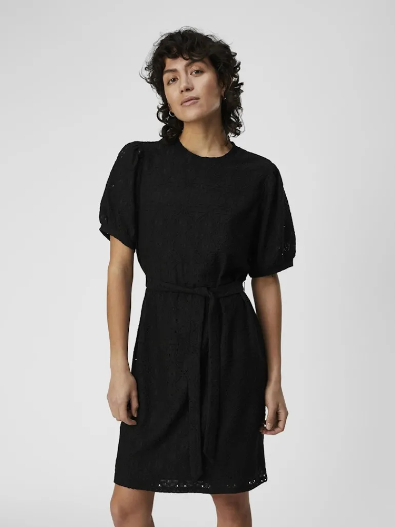 OBJFEODORA S/S SHORT DRESS NOOS black