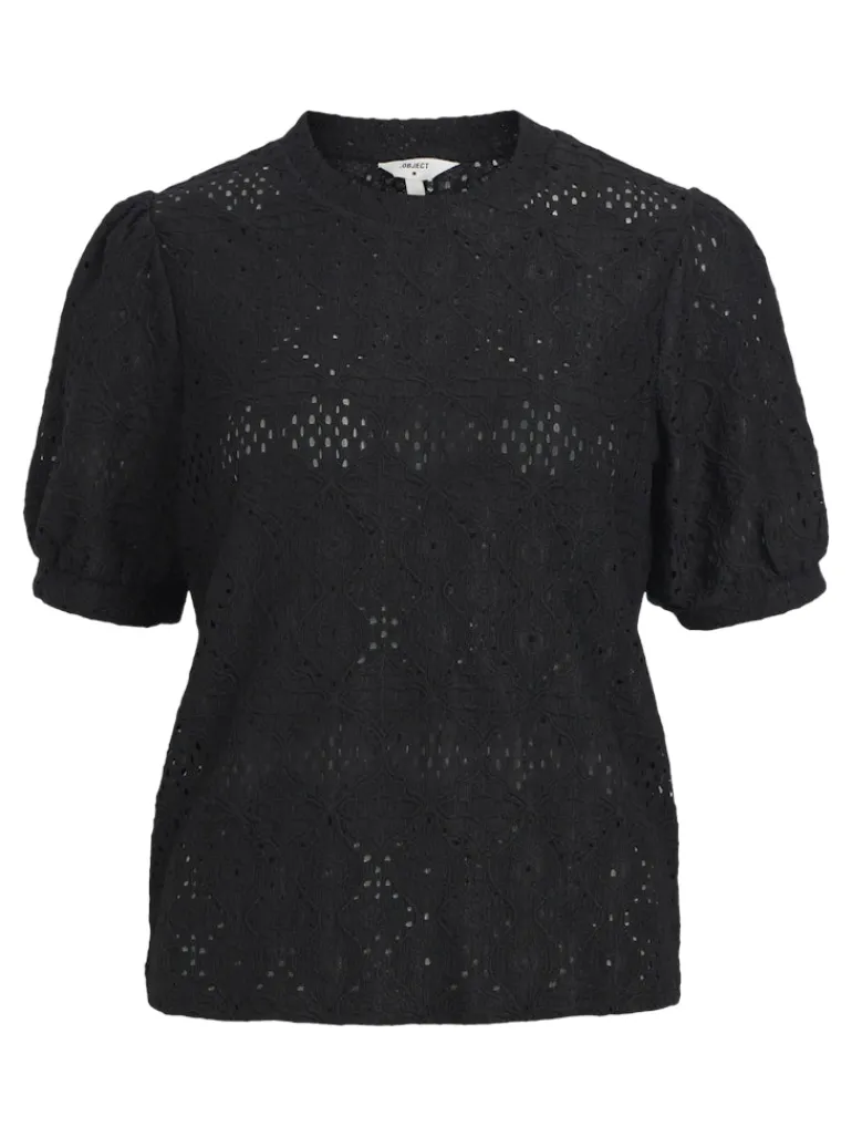 OBJFEODORA S/S TOP NOOS black