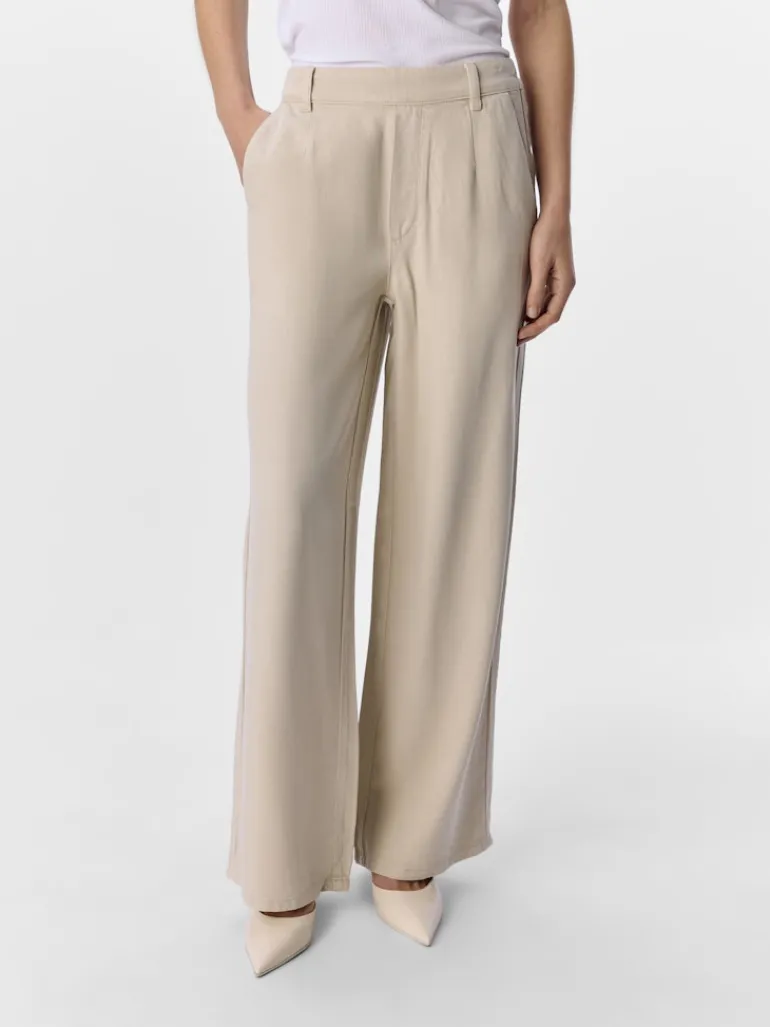 OBJFRAME LISA WIDE MW PANT NOOS sandshell