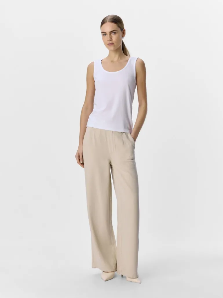 OBJFRAME LISA WIDE MW PANT NOOS sandshell