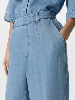 OBJFRAME LISA WIDE MW PANT NOOS light blue denim
