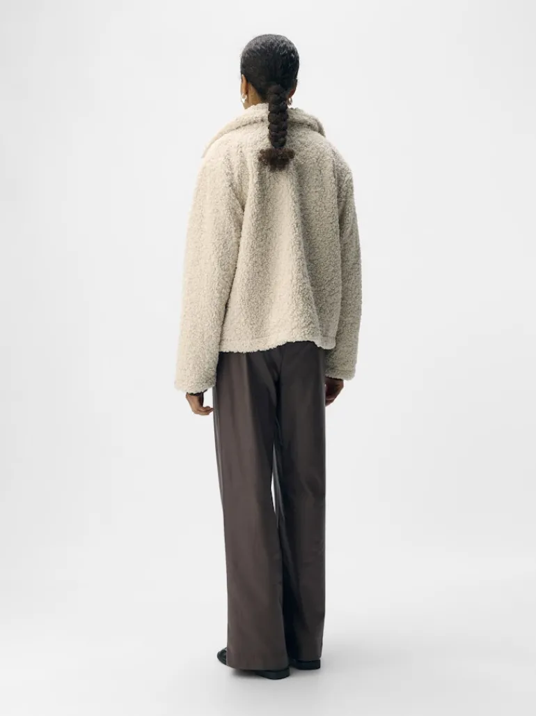 OBJFREYA RE L/S JACKET NOOS white sand