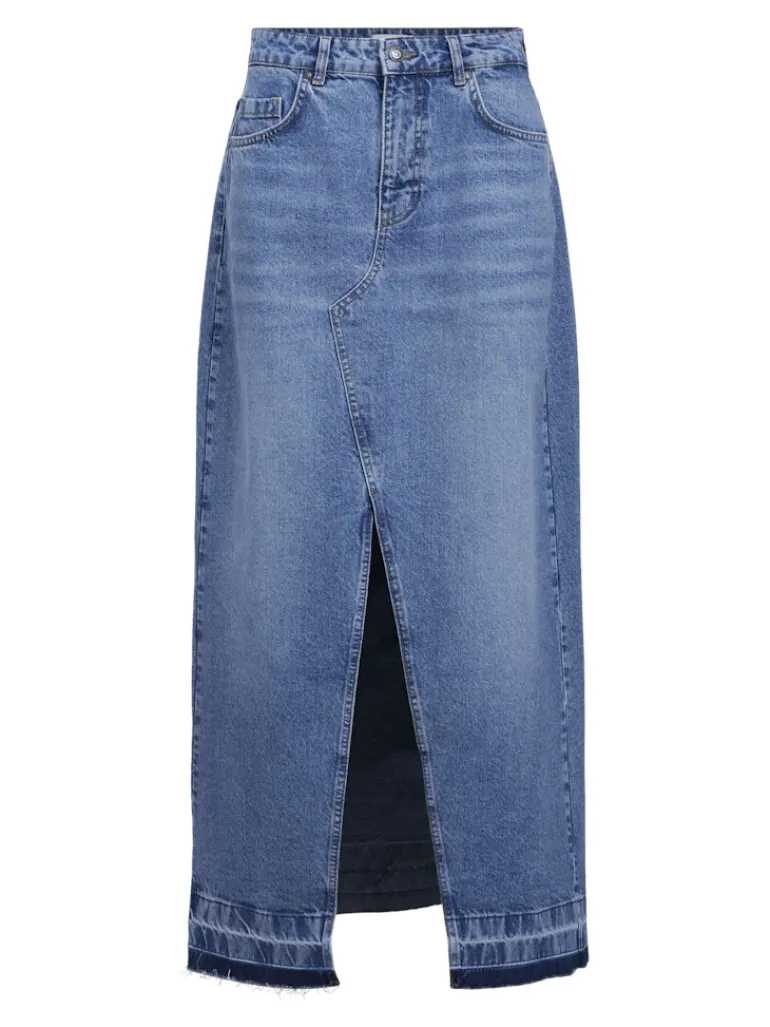OBJHARPER HW DENIM SKIRT 132 medium blue denim