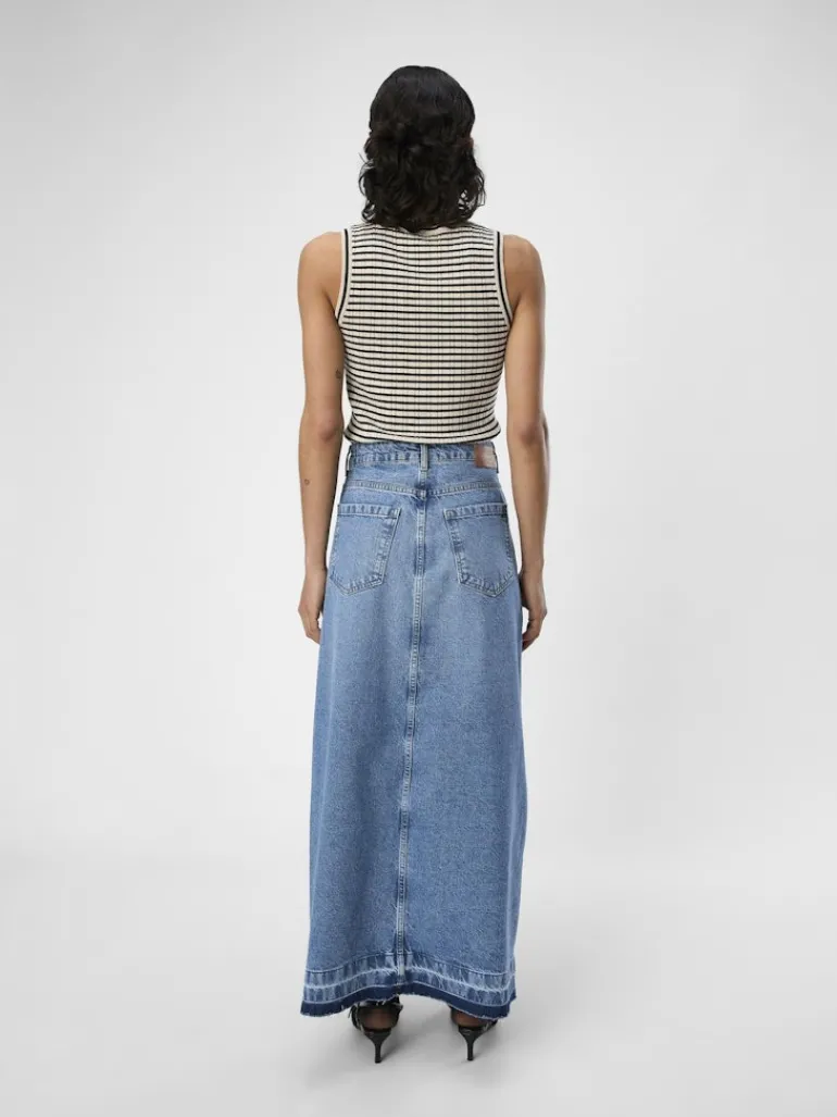 OBJHARPER HW DENIM SKIRT 132 medium blue denim