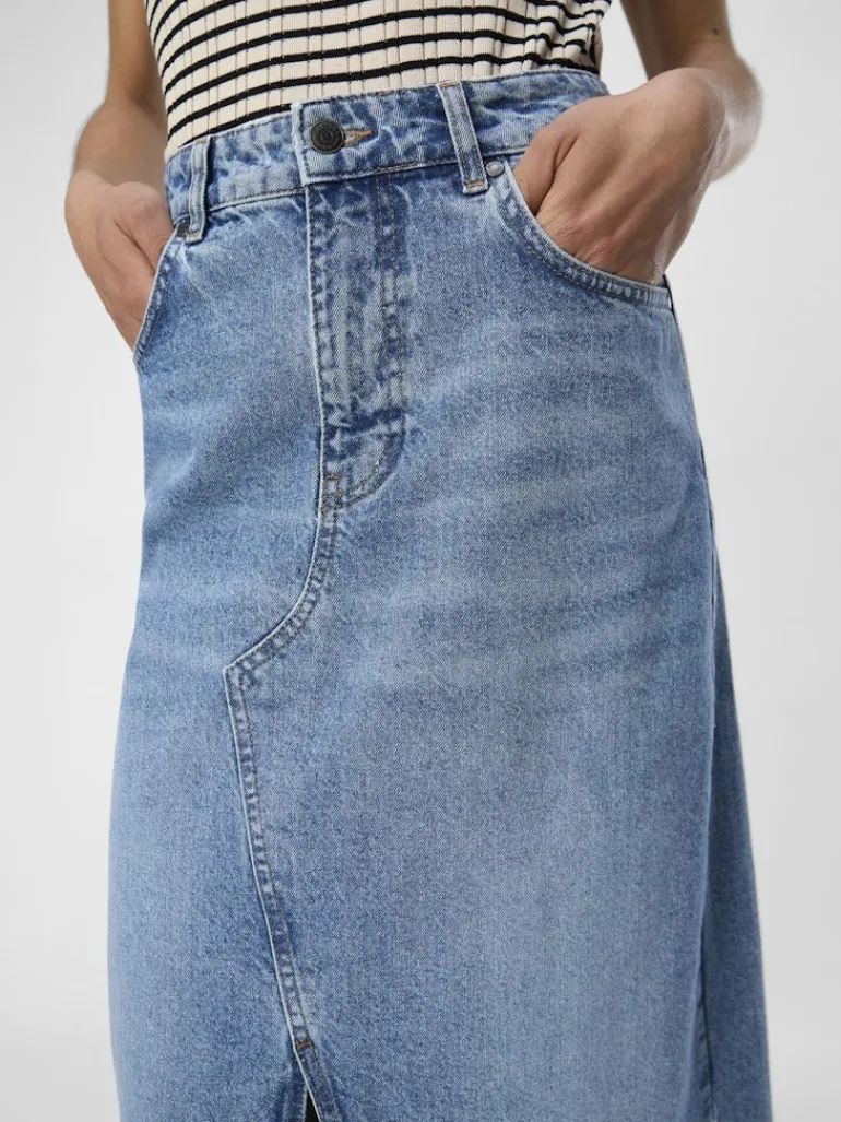 OBJHARPER HW DENIM SKIRT 132 medium blue denim