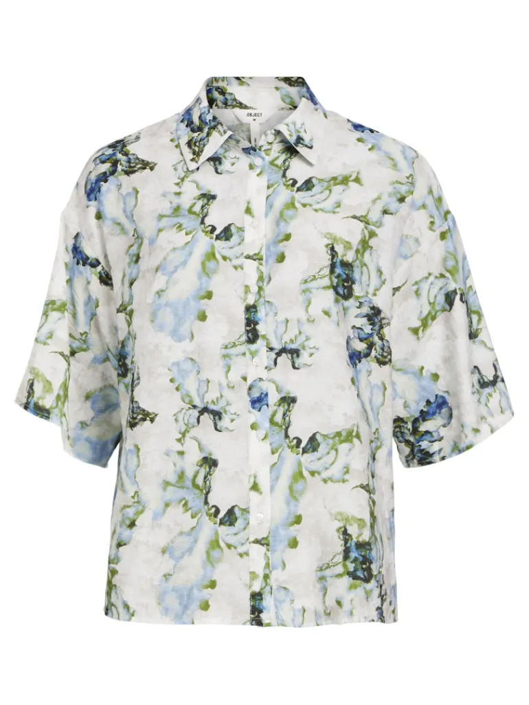 OBJIDDA S/S SHIRT REP white sand