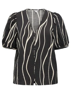 OBJJACIRA S/S V-NECK TOP NOOS black
