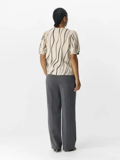 OBJJACIRA S/S V-NECK TOP NOOS sandshell