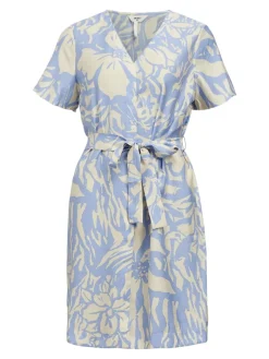 OBJKARINA S/S RE SHORT DRESS NOOS sandshell