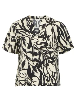OBJKARINA S/S RE V-NECK TOP NOOS sandshell1