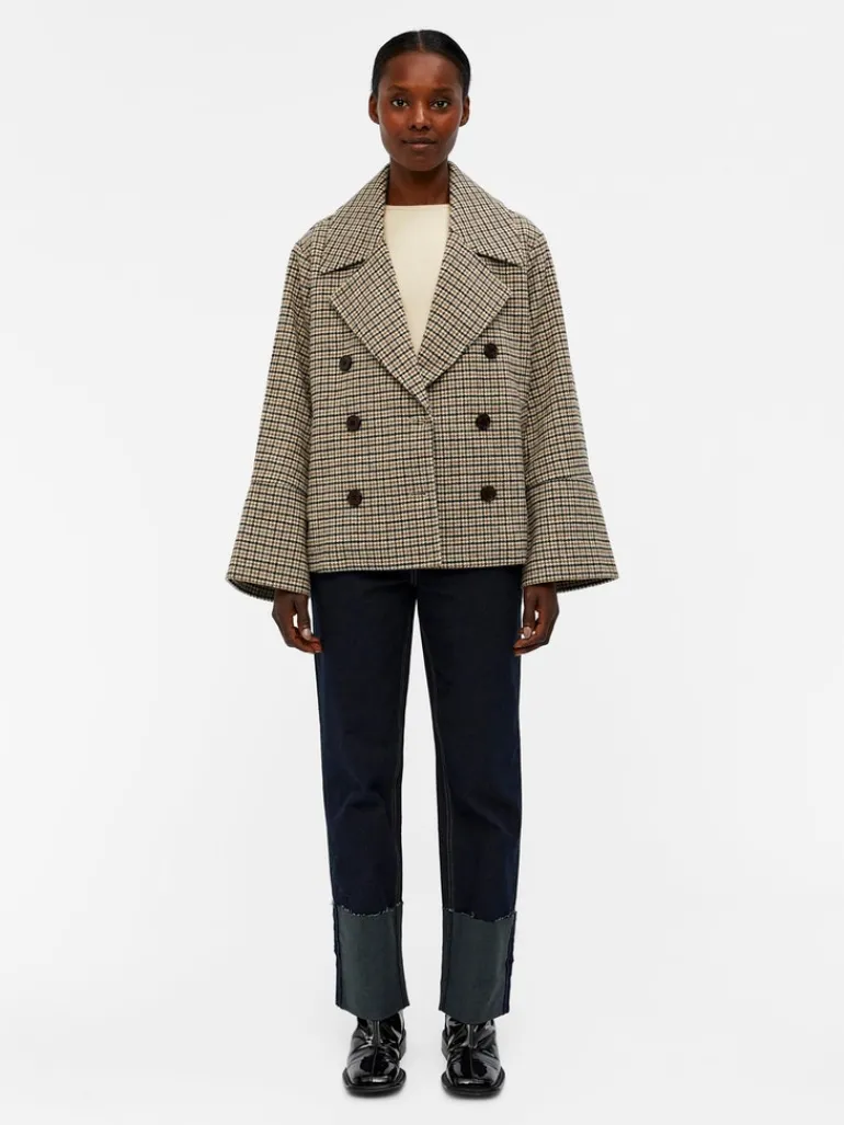 OBJKEILY SHORT JACKET NOOS sepia