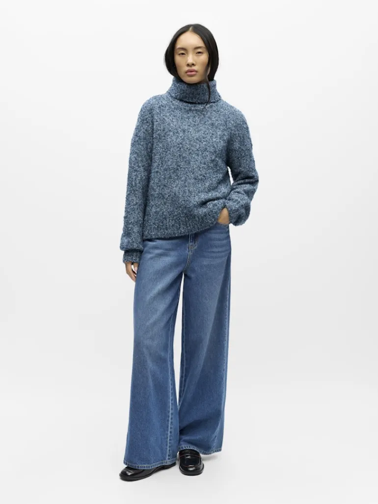 OBJKIMIA L/S LO KNIT PULLOVER 141 legion blue