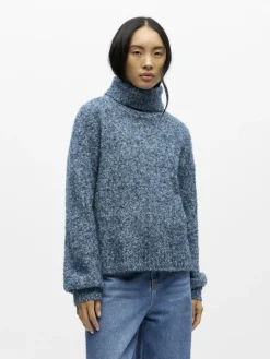OBJKIMIA L/S LO KNIT PULLOVER 141 legion blue
