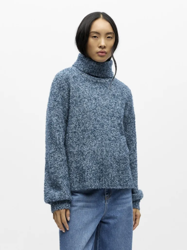 OBJKIMIA L/S LO KNIT PULLOVER 141 legion blue