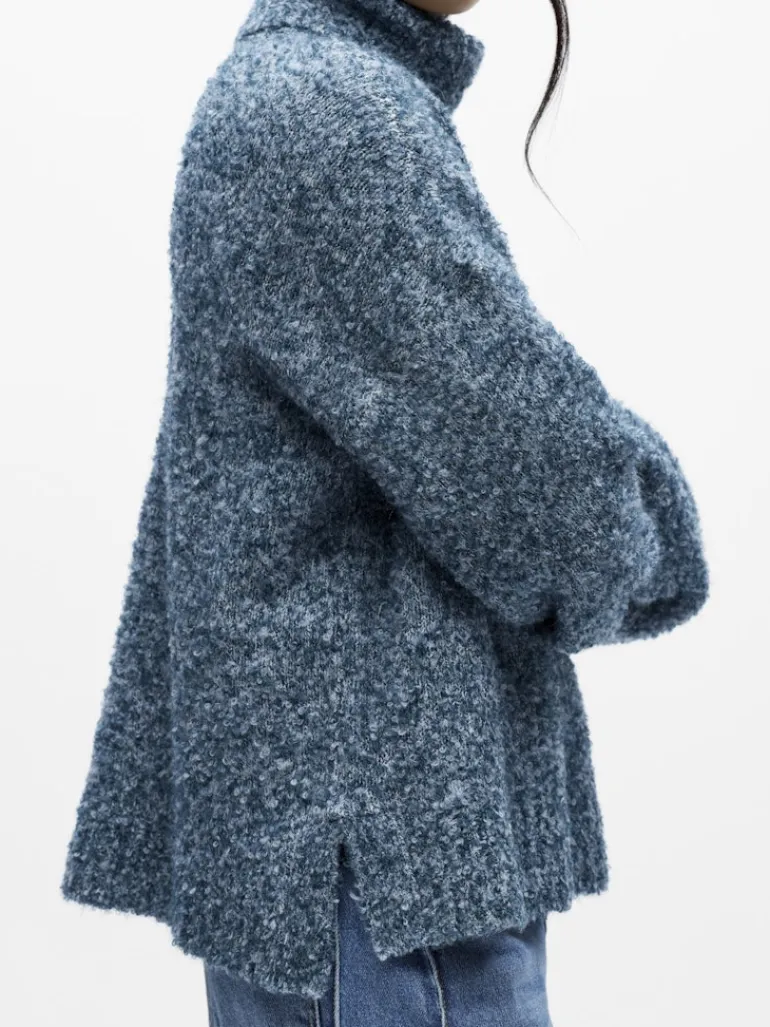OBJKIMIA L/S LO KNIT PULLOVER 141 legion blue