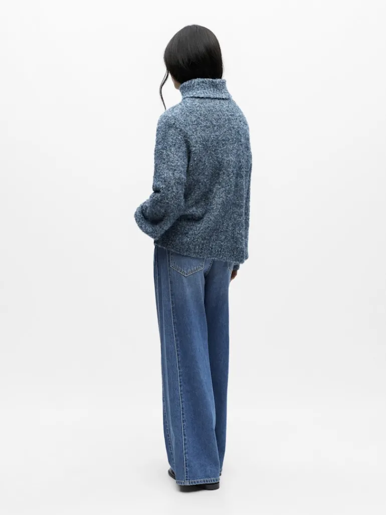 OBJKIMIA L/S LO KNIT PULLOVER 141 legion blue