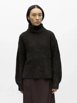 OBJKIMIA L/S LO KNIT PULLOVER 141 seal brown