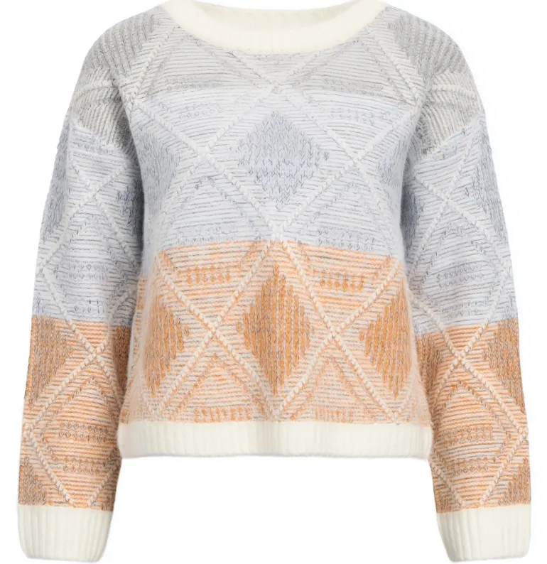 OBJKISTA L/S OZ KNIT PULLOVER 142 cloud dancer