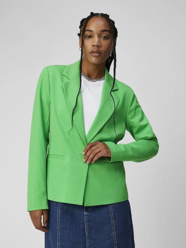 OBJLISA L/S BUTTON BLAZER NOOS vibrant green