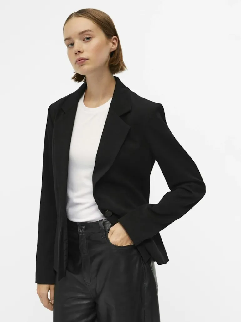 OBJLISA L/S BUTTON BLAZER NOOS black