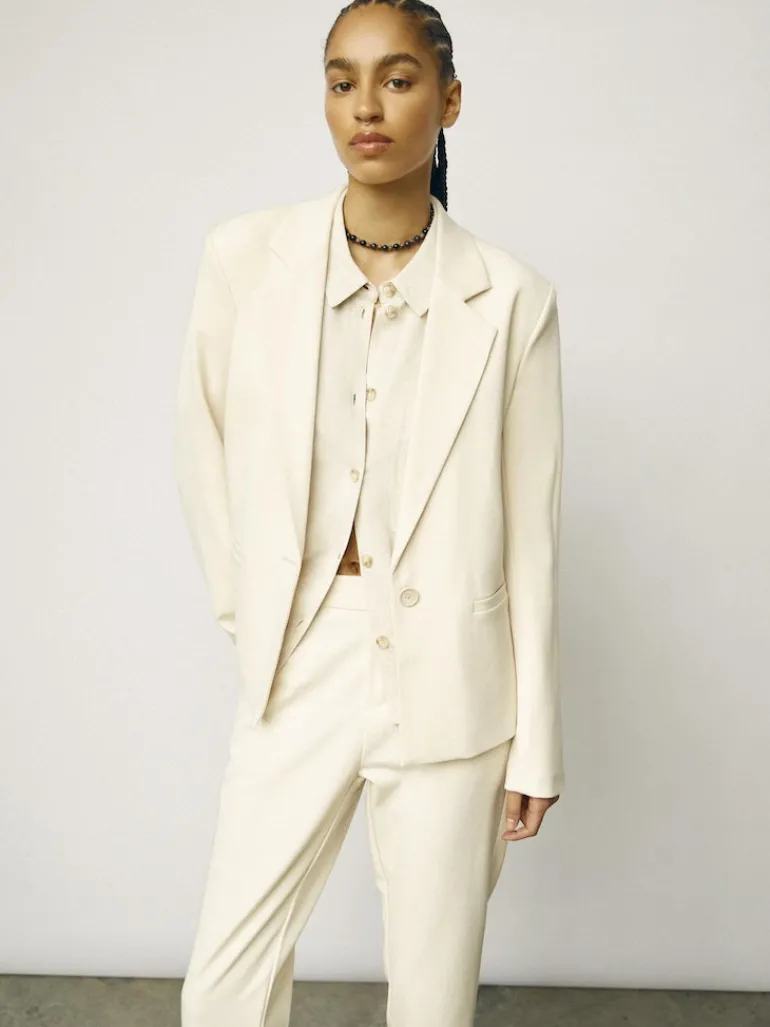 OBJLISA L/S BUTTON BLAZER NOOS sandshell